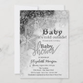 Es ist kalte Outside Pine Cones Baby Dusche Einladung (Vorderseite)