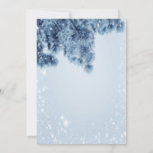 Es ist kalte Outside Pine Tree Branches Baby Dusch Einladung (Rückseite)