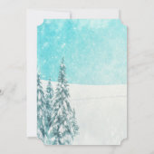 Es ist kalte Outside Pine Tree Forest Baby Dusche Einladung (Rückseite)