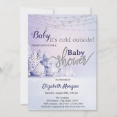 Es ist kalte Outside Pine Tree Forest Baby Dusche Einladung (Vorderseite)