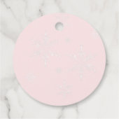 Es ist kalte Outside Pink Bow Baby Dusche Geschenkanhänger (Rückseite)