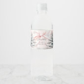 Es ist kalte Outside Pink Bow Baby Dusche Wasserflaschenetikett (Vorderseite)