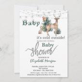 Es ist kalte Outside Rentier Babydusche Einladung (Vorderseite)