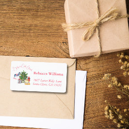 Es ist kalte Outside Winter Pink Girl Baby Dusche Adressaufkleber