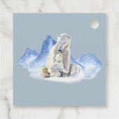 Es ist kalte Outside Winter Polar Bear Baby Dusche Geschenkanhänger (Rückseite)