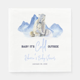 Es ist kalte Outside Winter Polar Bear Baby Dusche Serviette