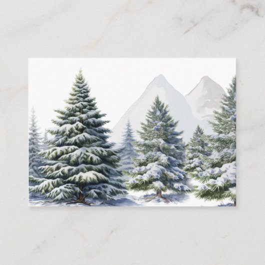 Es ist kalte Outside Winter Wonderland Windelwindu Begleitkarte (Rückseite)