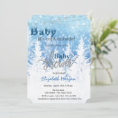 Es ist kalte Outside Wonderland Forest Baby Dusche Einladung (Stehend Vorderseite)