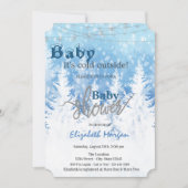 Es ist kalte Outside Wonderland Forest Baby Dusche Einladung (Vorderseite)