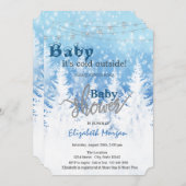 Es ist kalte Outside Wonderland Forest Baby Dusche Einladung (Vorne/Hinten)