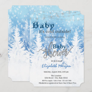 Es ist kalte Outside Wonderland Forest Baby Dusche Einladung