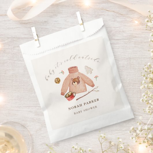 Es ist kalte Winter Camping Kleidung Kinderdusche Geschenktütchen (Ausgeschnitten)