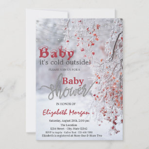 Es ist kalte Winter-Wunderland-Schnee-Baby-Party Einladung