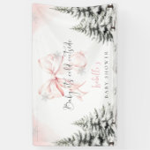 Es ist kaltes Outside Pink Bow Baby Dusche Party Banner (Vertikal)