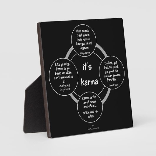 Es ist Karma... Tafel Fotoplatte (Vorderseite)