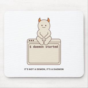 Es ist kein Dämon, es ist ein Daemon Lustiges Linu Mousepad