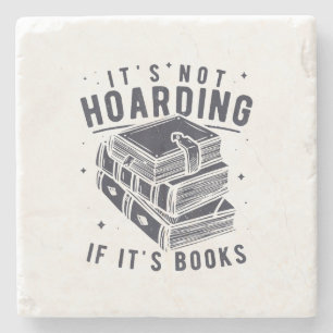 Es ist kein Hamstern wenn es Bücher sind Bücherlie Steinuntersetzer
