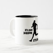 Es ist kein Joggen, es läuft Zweifarbige Tasse (Vorderseite Links)