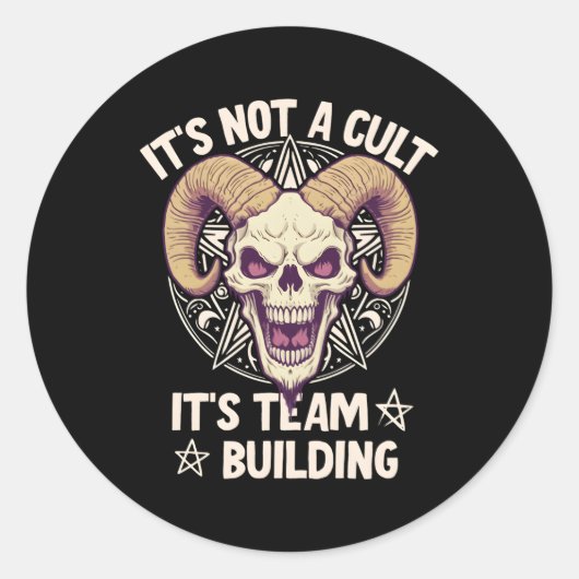 Es ist kein Kult, es ist Team-Gebäude Runder Aufkleber (Vorderseite)