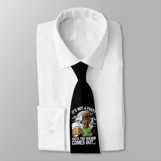 Es ist kein Party bis die Dackel Irish Beer Dackel Krawatte (Gebunden)