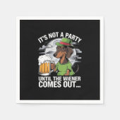 Es ist kein Party bis die Dackel Irish Beer Dackel Serviette (Vorderseite)