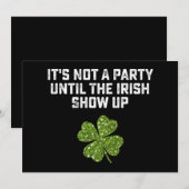 Es ist kein Party, bis die Iren auftauchen Einladung (Vorne/Hinten)