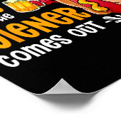 Es ist kein Party, bis ein Weiner trinken geht Poster (Ecke)