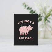 Es ist kein Schweinefleisch-Deal Funny Farm Animal Postkarte (Stehend Vorderseite)