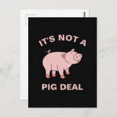 Es ist kein Schweinefleisch-Deal Funny Farm Animal Postkarte (Vorne/Hinten)