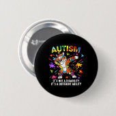 Es ist keine Behinderung Tiger Autismus Bewusstsei Button (Vorne & Hinten)