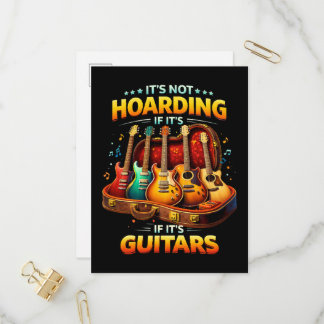 Es ist keine Hamsterei, wenn es Gitarren sind – Lu Einladungspostkarte