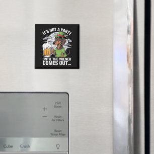 Es ist keine Party, bis Dachshund Irish Beer Wiene Magnet