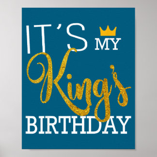 Es ist Königs Geburtstag Paare passende Illustrati Poster