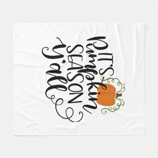 Es ist Kürbissaison Y’all Fleecedecke (Vorderseite (Horizontal))