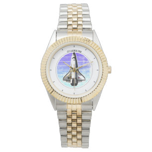 Es ist Launch Time Space Shuttle Discovery Moonris Armbanduhr