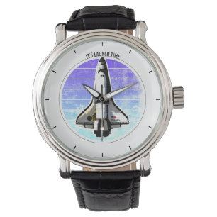 Es ist Launch Time Space Shuttle Discovery Moonris Armbanduhr