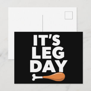 Es ist Leg Day Funny Turkey Erntedank Postkarte