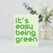 Es ist leicht grün zu sein postkarte (Stehend Vorderseite)