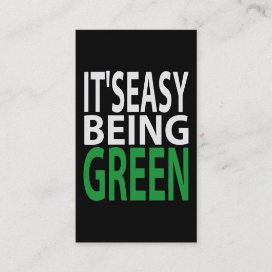 ES IST LEICHT, GRÜN ZU SEIN VISITENKARTE (Vorderseite)