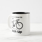 Es ist leichter, Behalten, als das Radfahren aufzu Zweifarbige Tasse (Vorderseite Links)