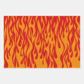 Es ist leise, rotes und orangefarbenes Flammenmust Geschenkpapier Set (Vorderseite)