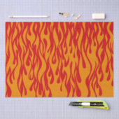 Es ist leise, rotes und orangefarbenes Flammenmust Seidenpapier (Handwerk)