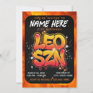 Es ist Leo-Saison-Zodiak-Geburtstags-Einladung Einladung
