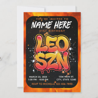 Es ist Leo-Saison-Zodiak-Geburtstags-Einladung Einladung