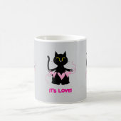 ES IST LIEBE! Funny Black Cat Tasse (Mittel)