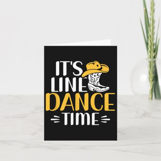 Es ist Line Dance Time Line Dancing Line Tänzer Karte (Vorderseite)
