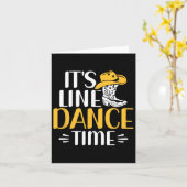 Es ist Line Dance Time Line Dancing Line Tänzer Karte (Gelbe Blume)
