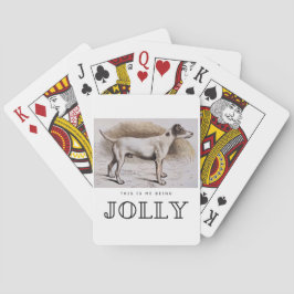 Es ist lustig, dass ich ein Jolly bin, dieser Hund Spielkarten