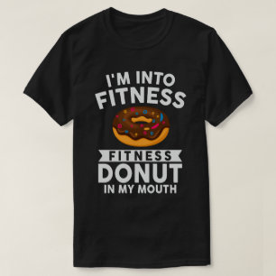 Es ist lustig, dass ich in Fitness bin, Donut in m T-Shirt