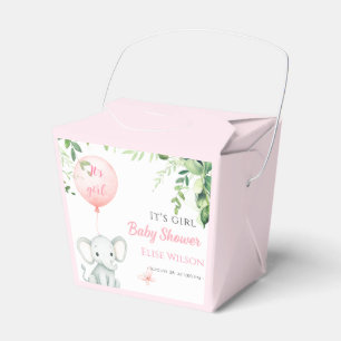 Es ist Mädchen! Niedliches kleines Elefantenbaby m Geschenkschachtel